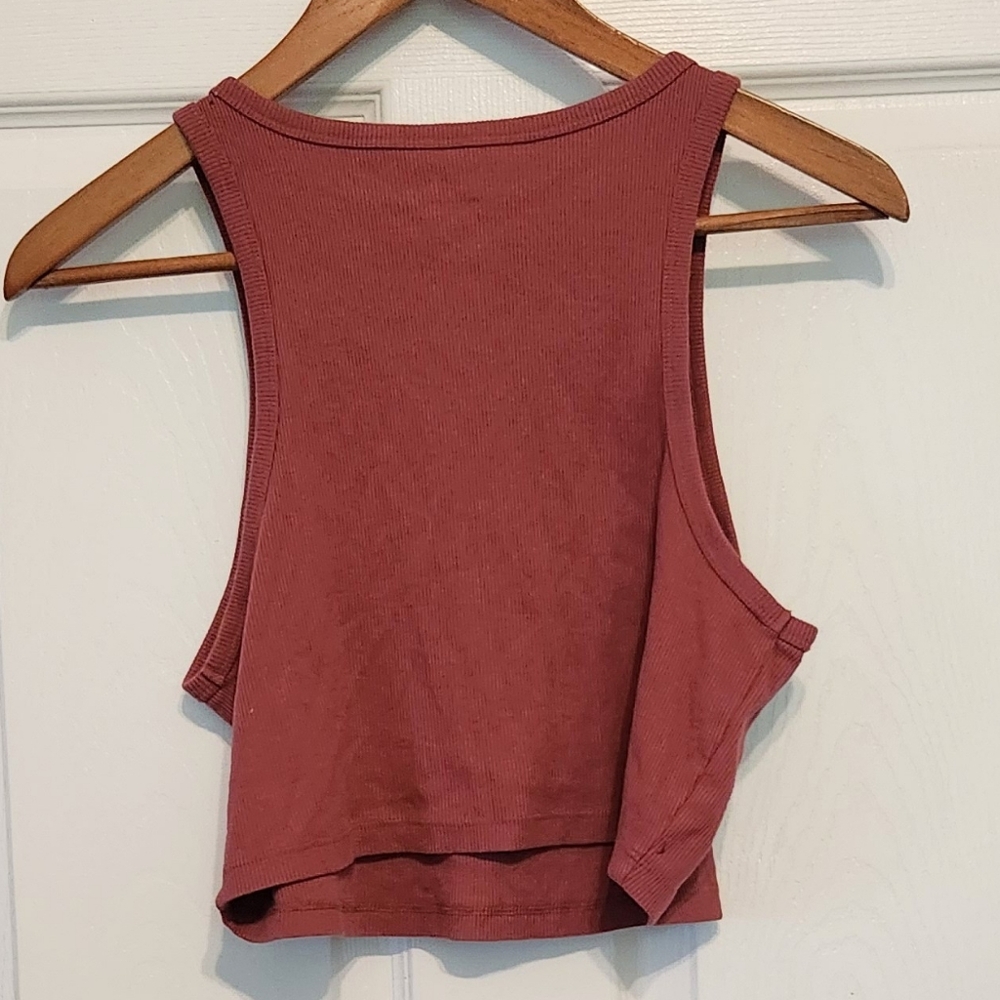 Wild Fable Terracotta Ribbed Tank‎ Top - Picture 4 of 4
